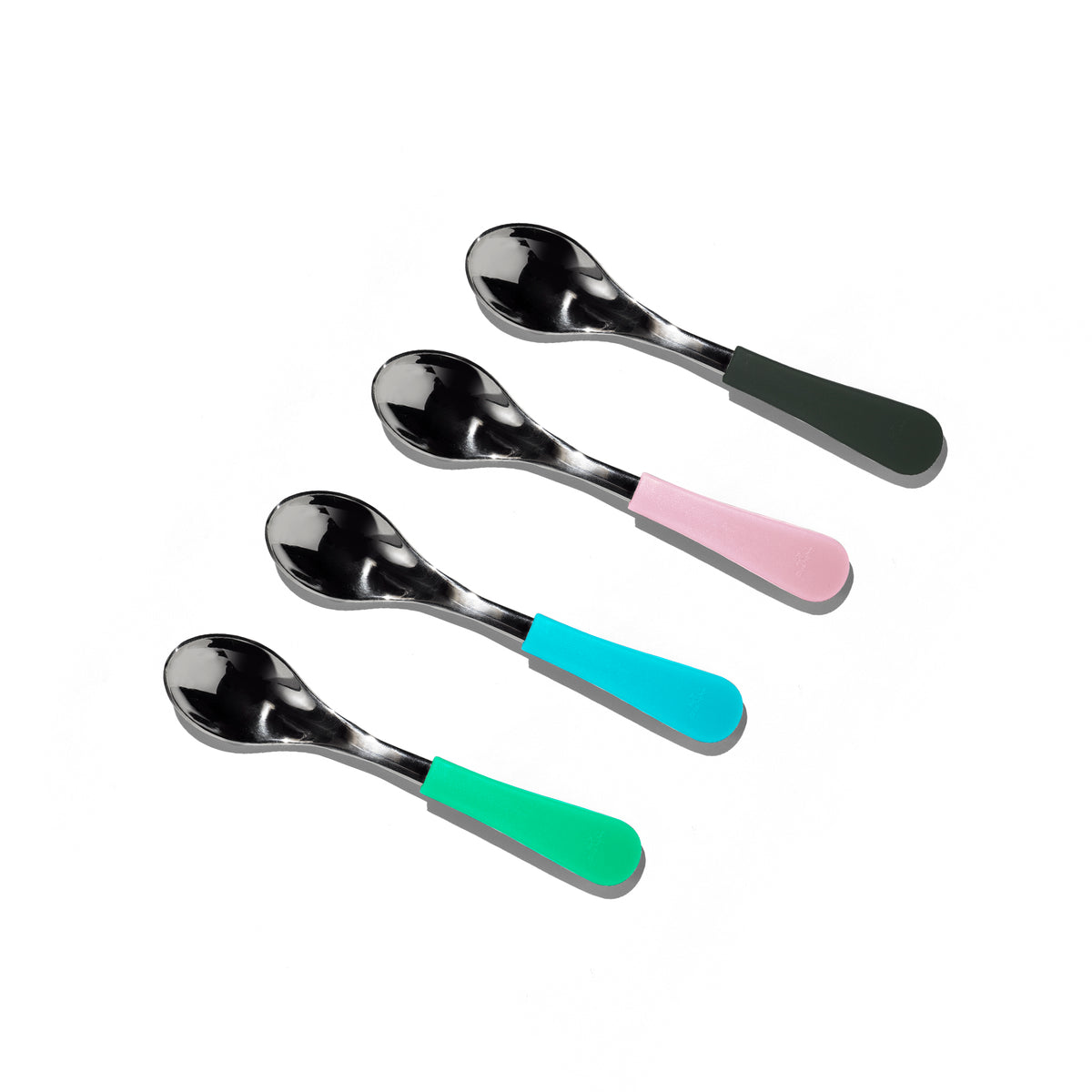 Baby Spoons Regular Scoop | Stainless Steel &amp; Silicone