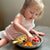 Baby Oval Divided Plate | Stainless Steel & Silicone